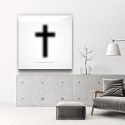 ."Dotted Cross". Designers Collection Glass Wall Art - ArtDesigna Glass Printing Wall Art