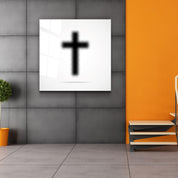 ."Dotted Cross". Designers Collection Glass Wall Art - ArtDesigna Glass Printing Wall Art