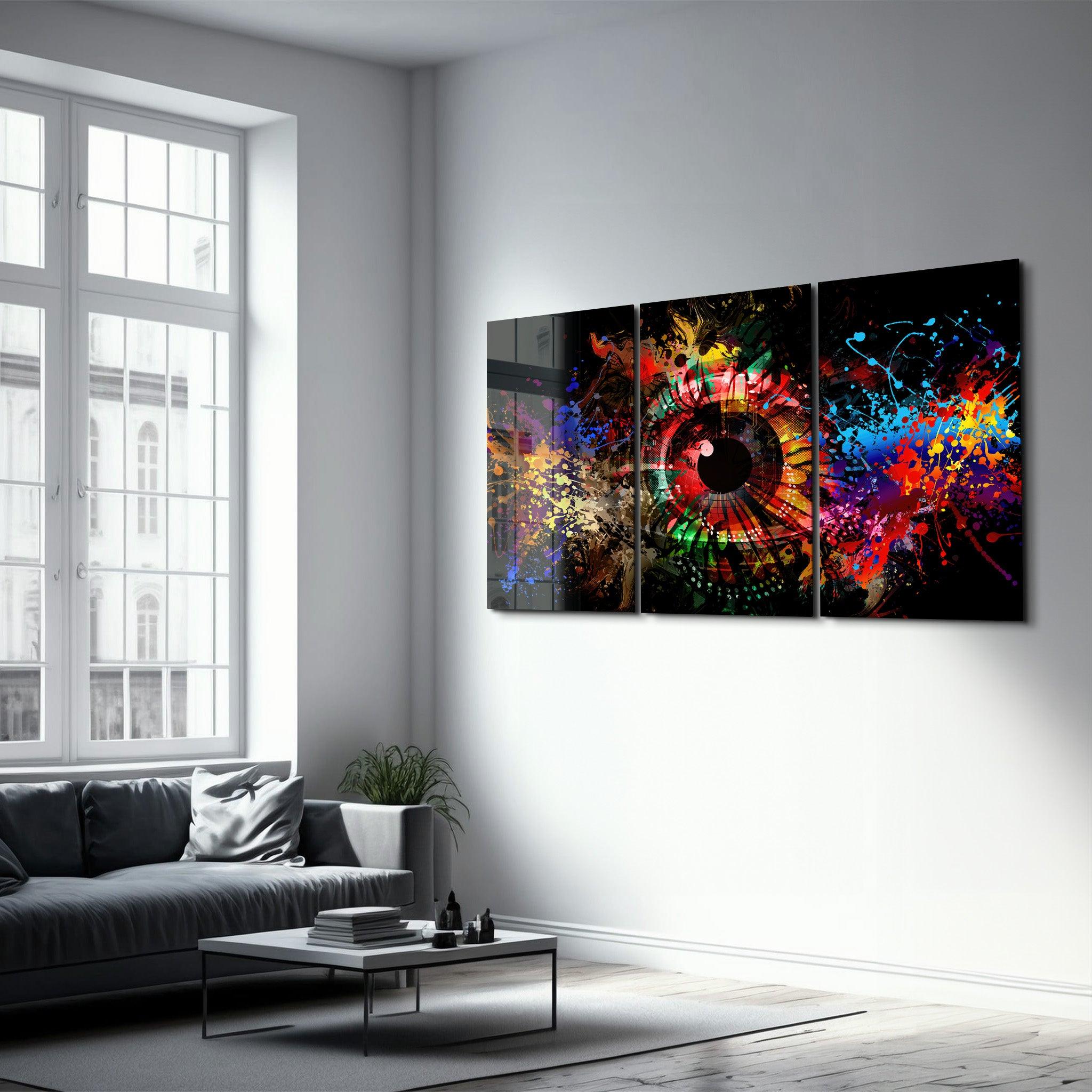 ・"Eye of The Future - Trio"・Glass Wall Art - ArtDesigna Glass Printing Wall Art