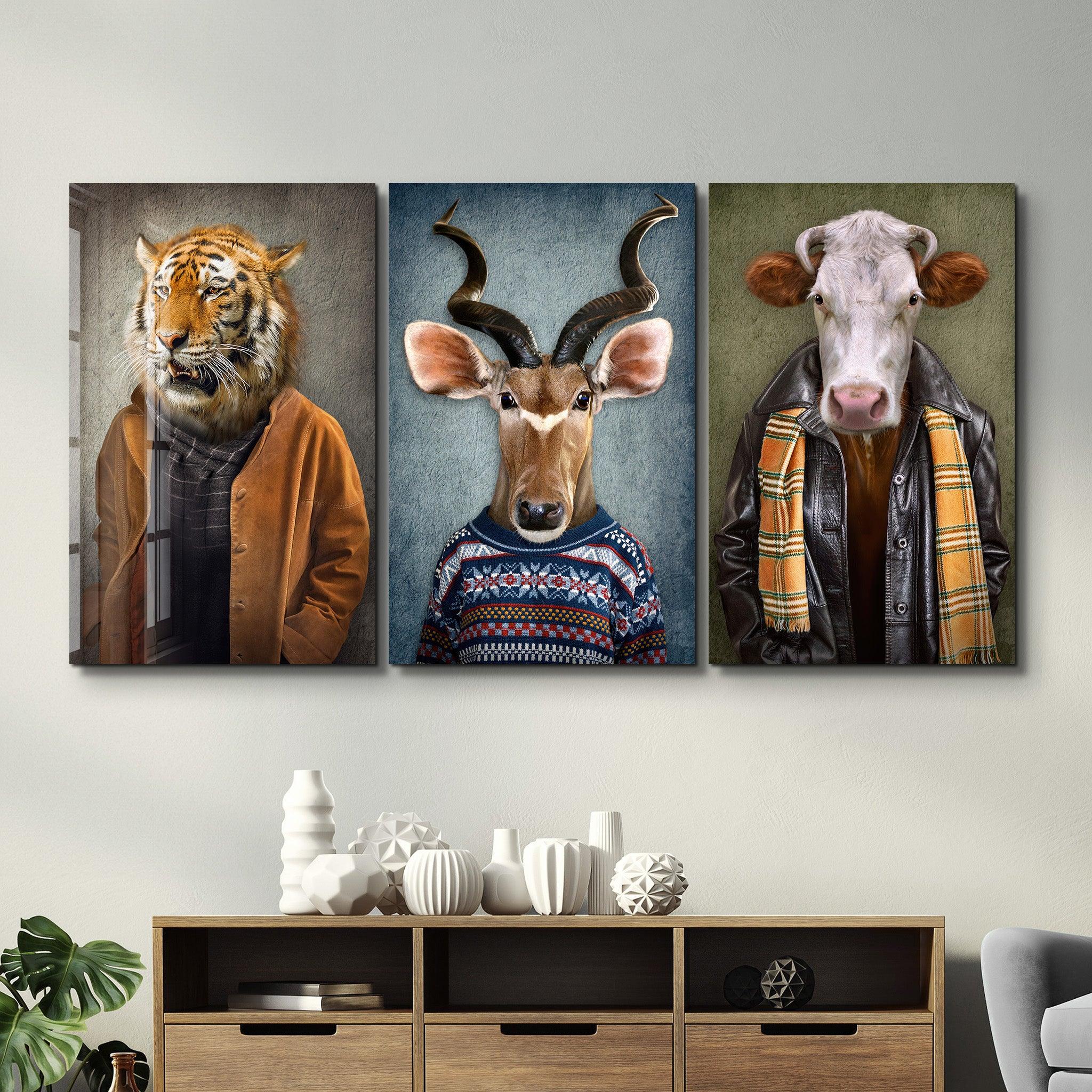 ・"Big Boyz - Trio"・Glass Wall Art - ArtDesigna Glass Printing Wall Art