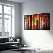 ・"Painted Wood - Trio"・Glass Wall Art - ArtDesigna Glass Printing Wall Art