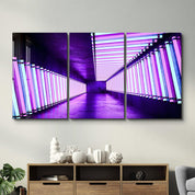 ・"Neon Road - Trio"・Glass Wall Art - ArtDesigna Glass Printing Wall Art