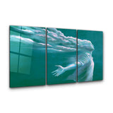 Spirit Of Green Trio | Glass Wall Art