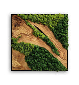 Moss and Olive Tree Wood Wall Art 2 Colors | Wall Sculpture