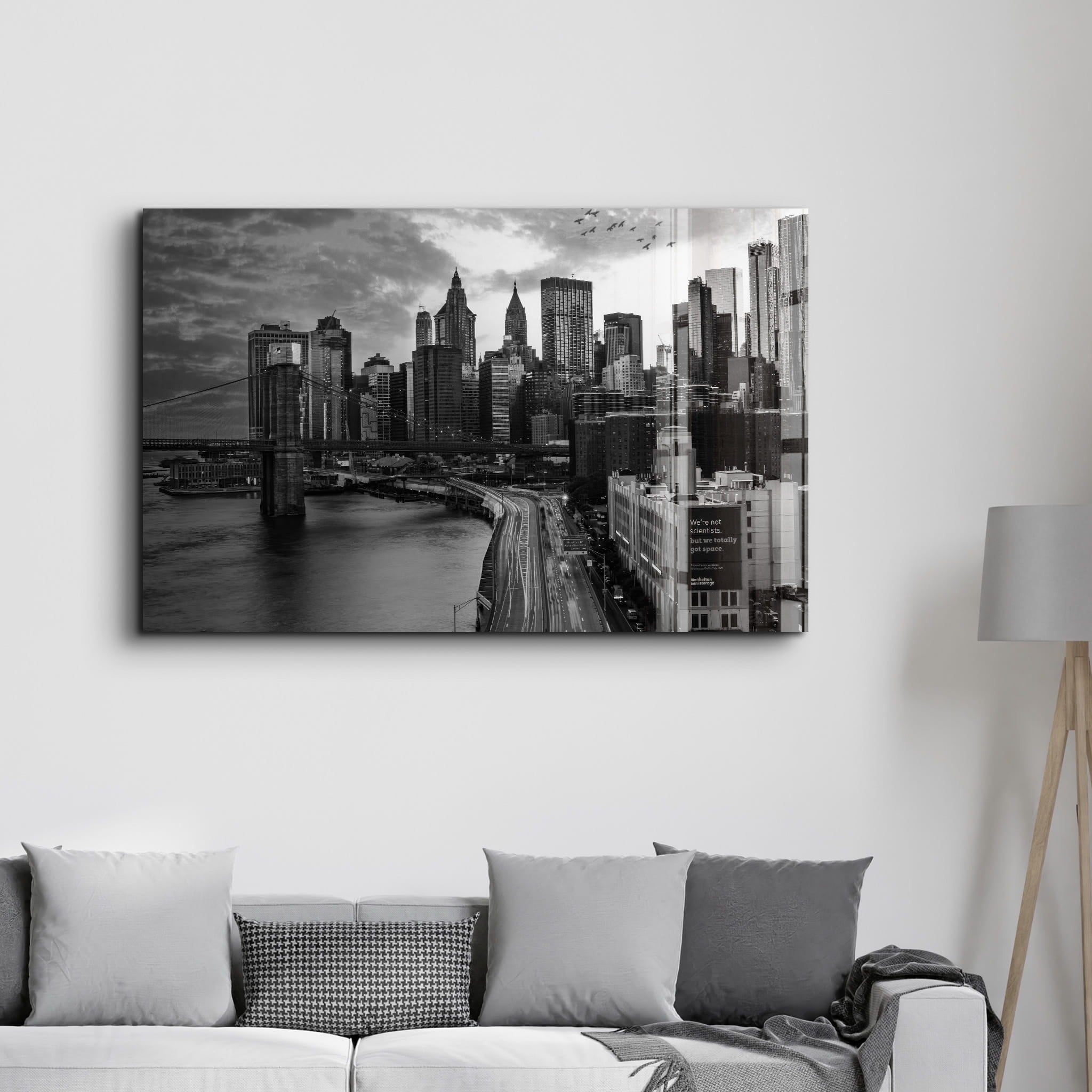 Empty Road in Downtown | Glass Wall Art