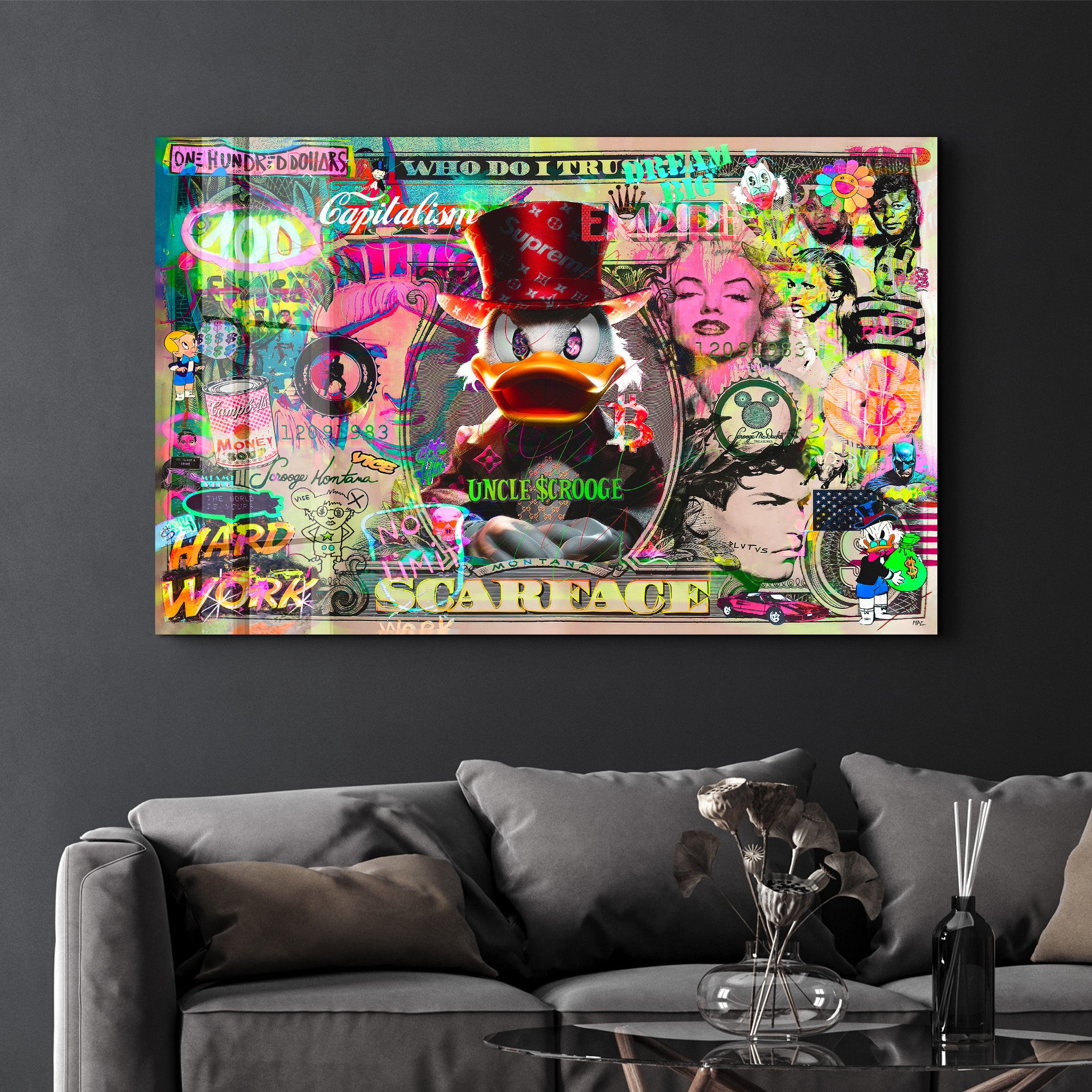 Empire of Greed by Mr. Pablo Costa – Glass Wall Art