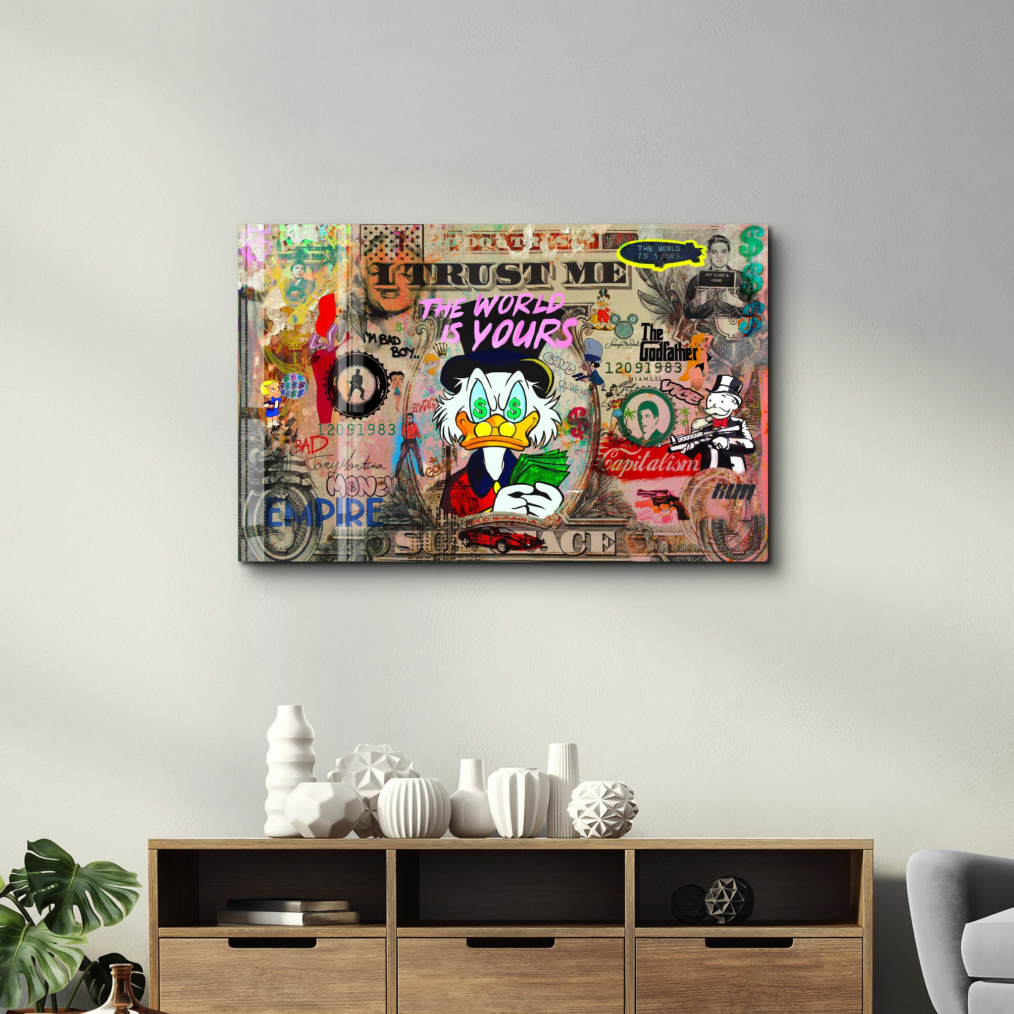 The World Is Yours by Mr. Pablo Costa – Glass Wall Art