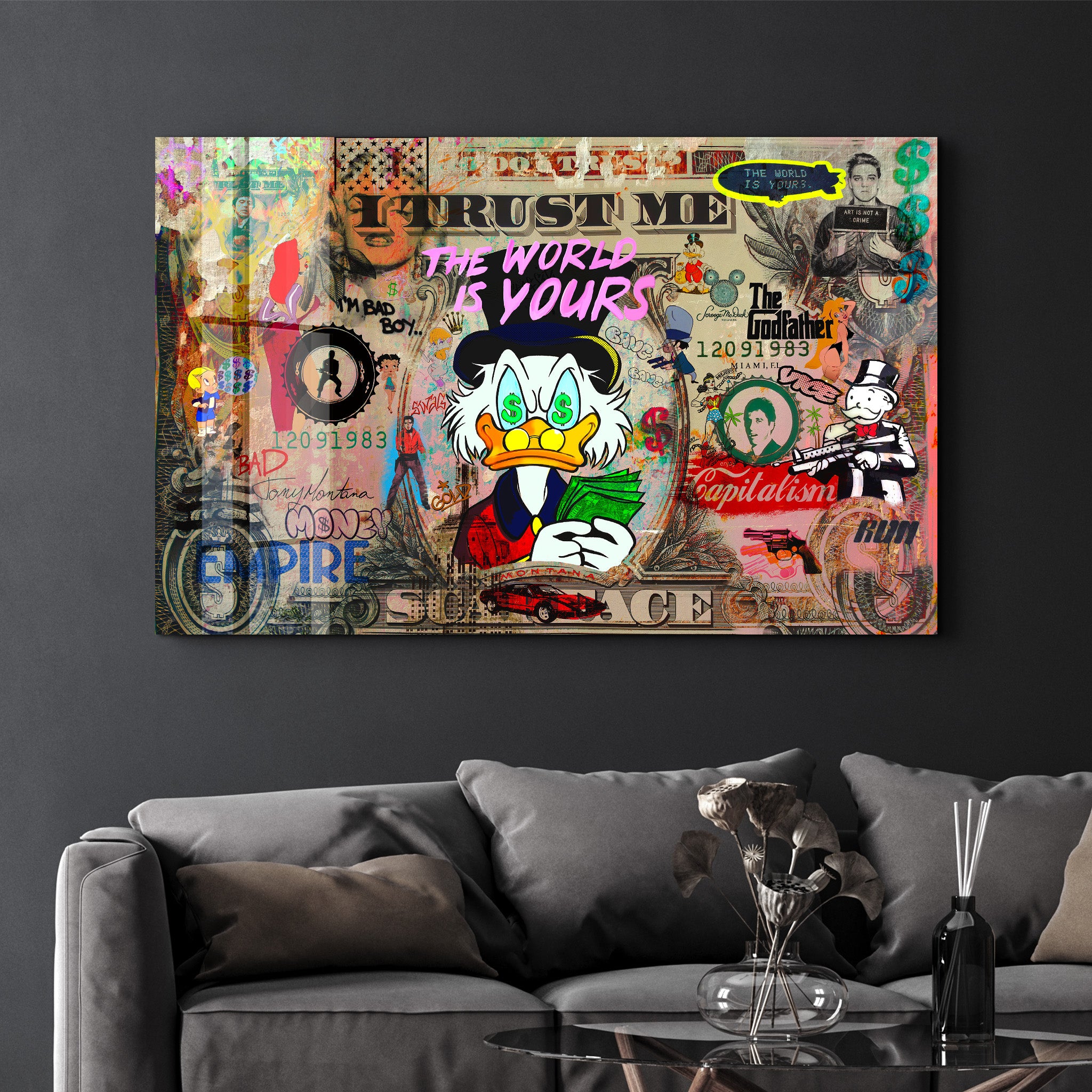 The World Is Yours by Mr. Pablo Costa – Glass Wall Art