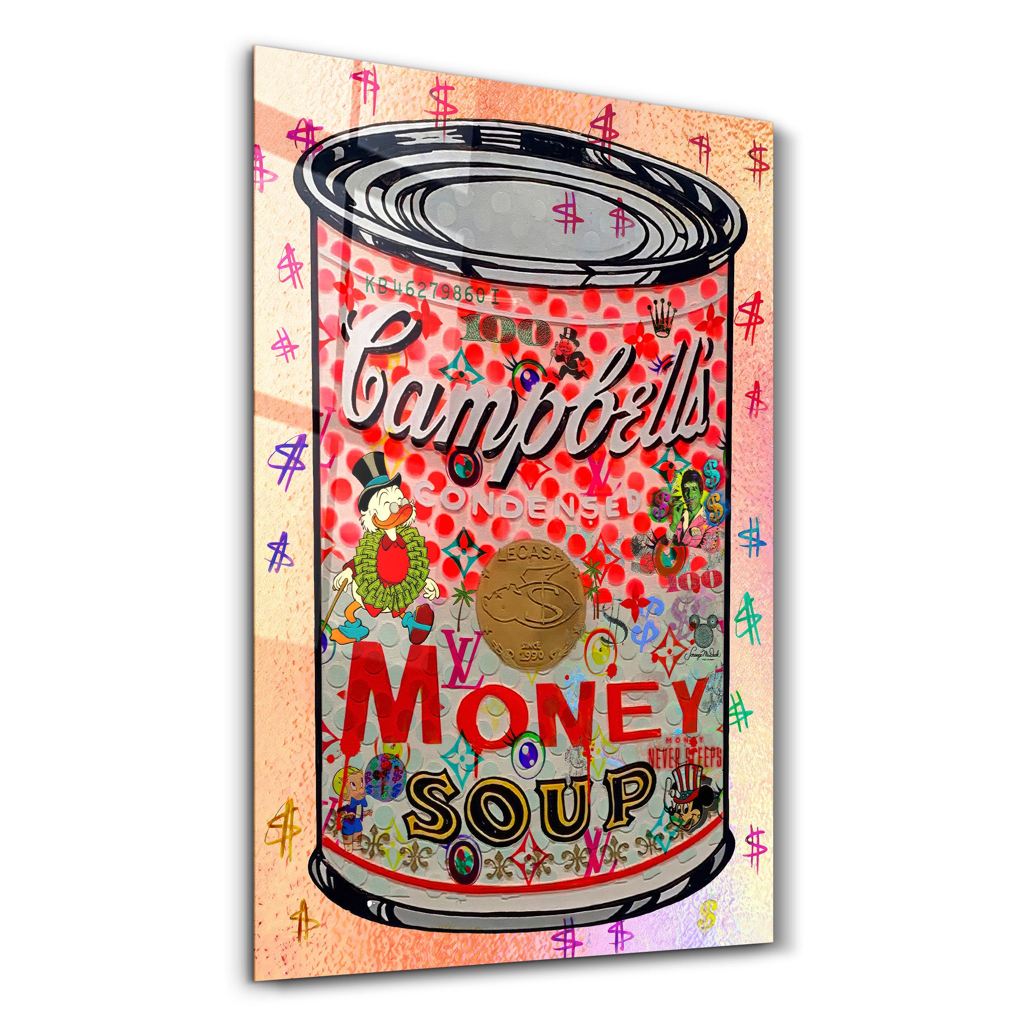 Money Soup by Mr. Pablo Costa – Glass Wall Art