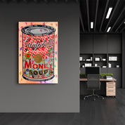 Money Soup by Mr. Pablo Costa – Glass Wall Art