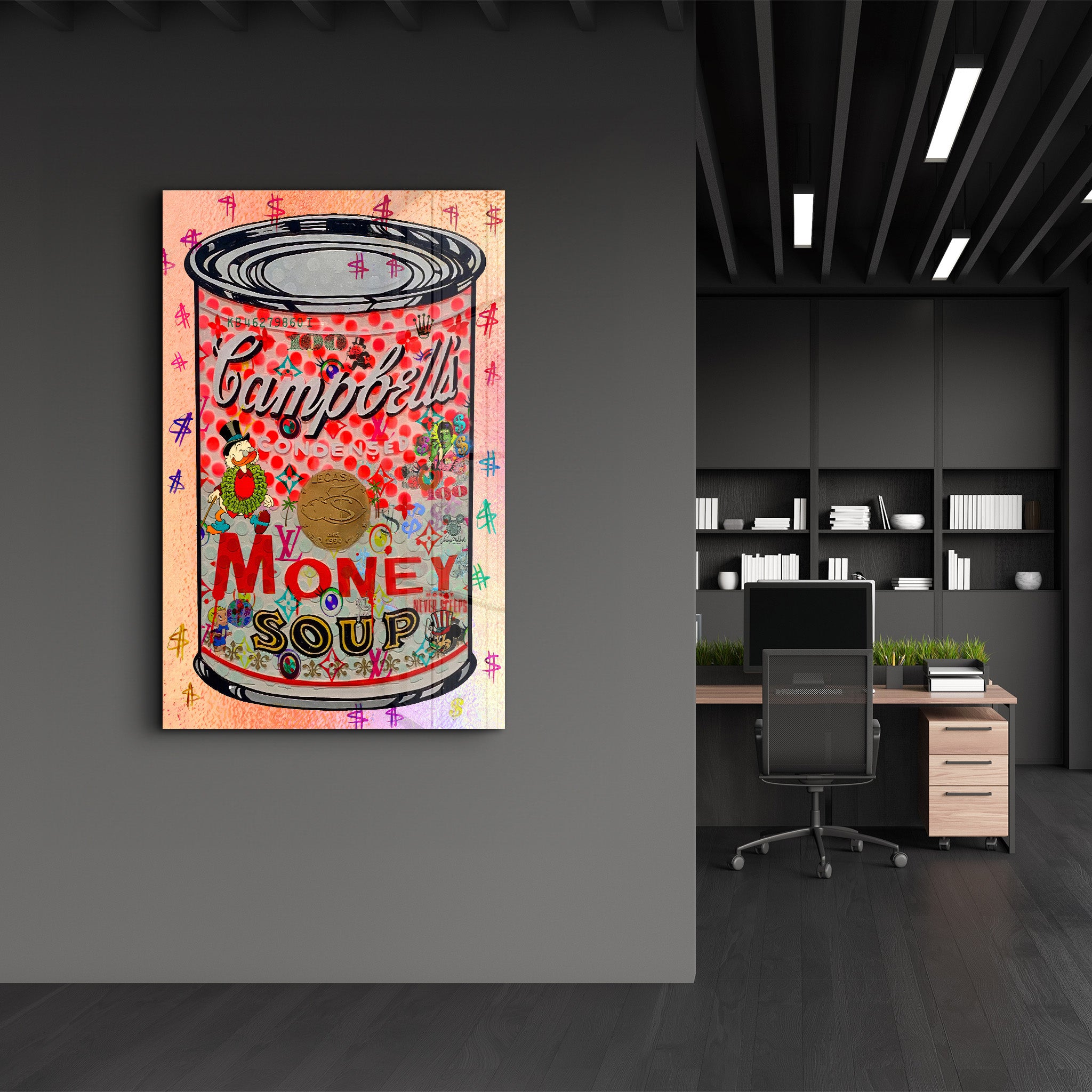 Money Soup by Mr. Pablo Costa – Glass Wall Art