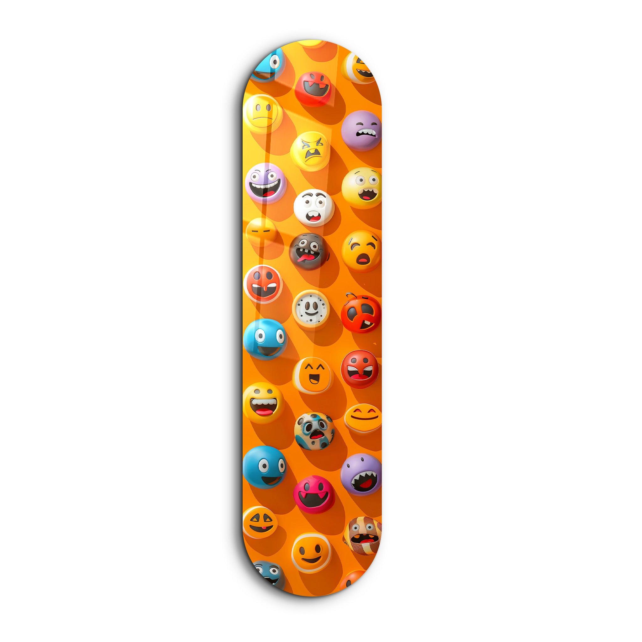 Lots of Smileys 1 | Glass Wall Art - Artdesigna