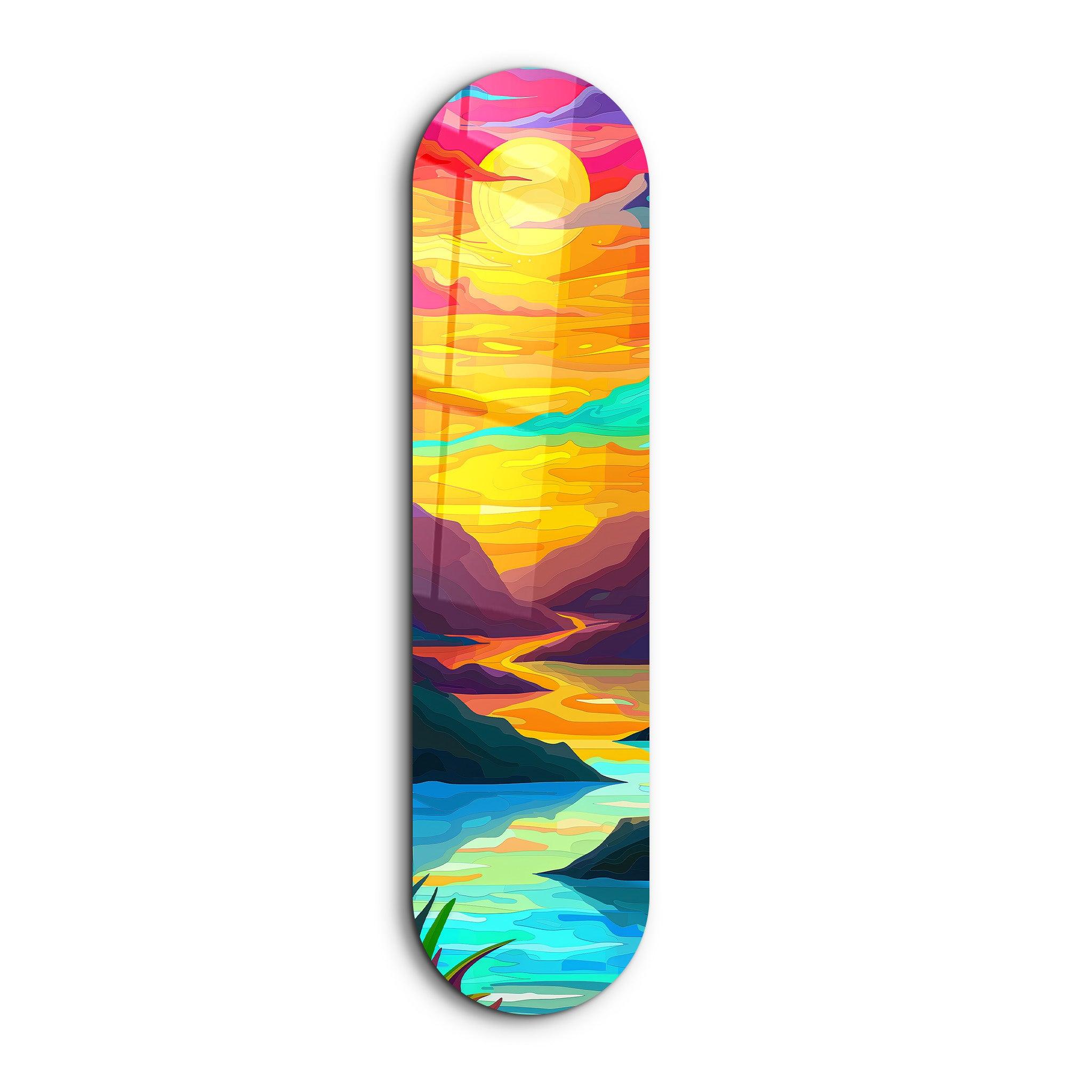 Sunset | Glass Wall Art - Artdesigna