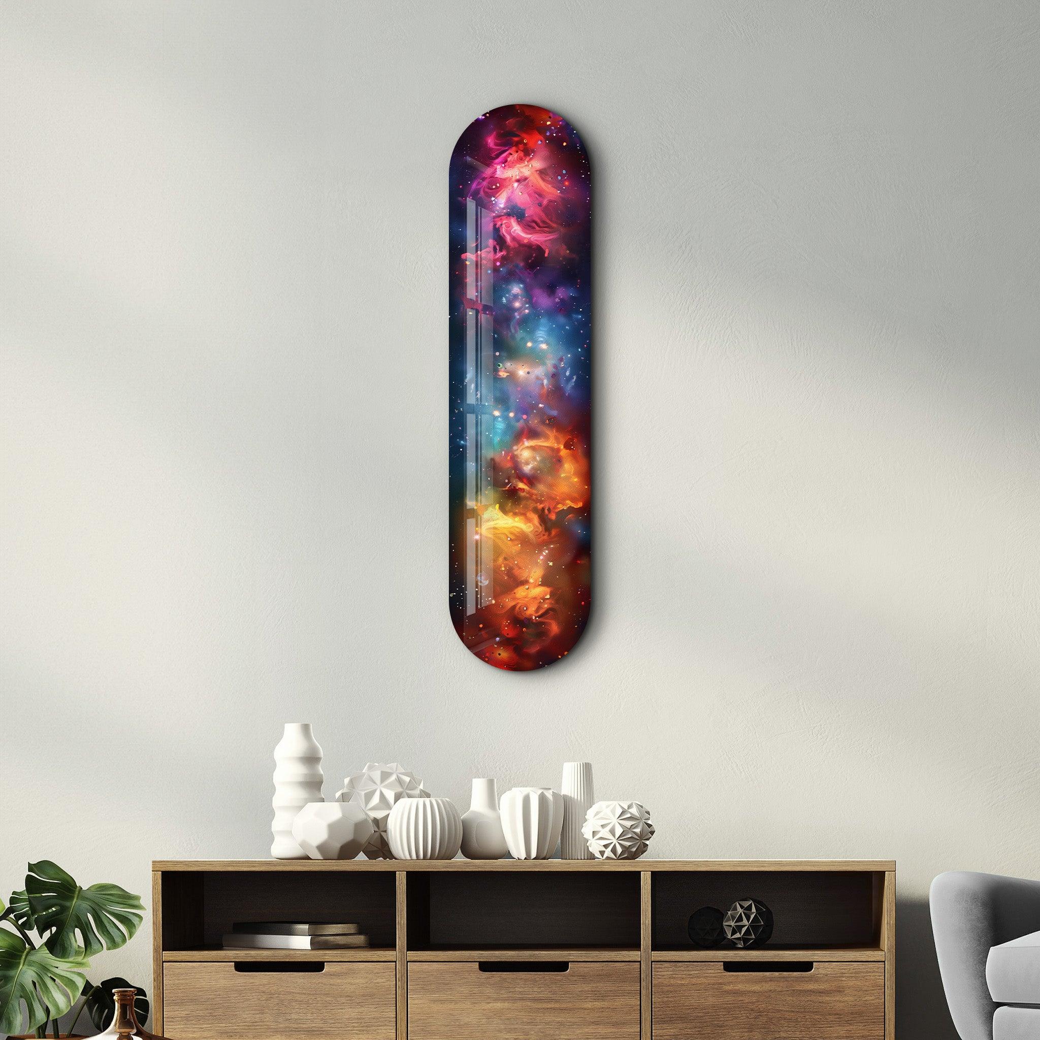 Colorful Space V1 | Glass Wall Art - Artdesigna