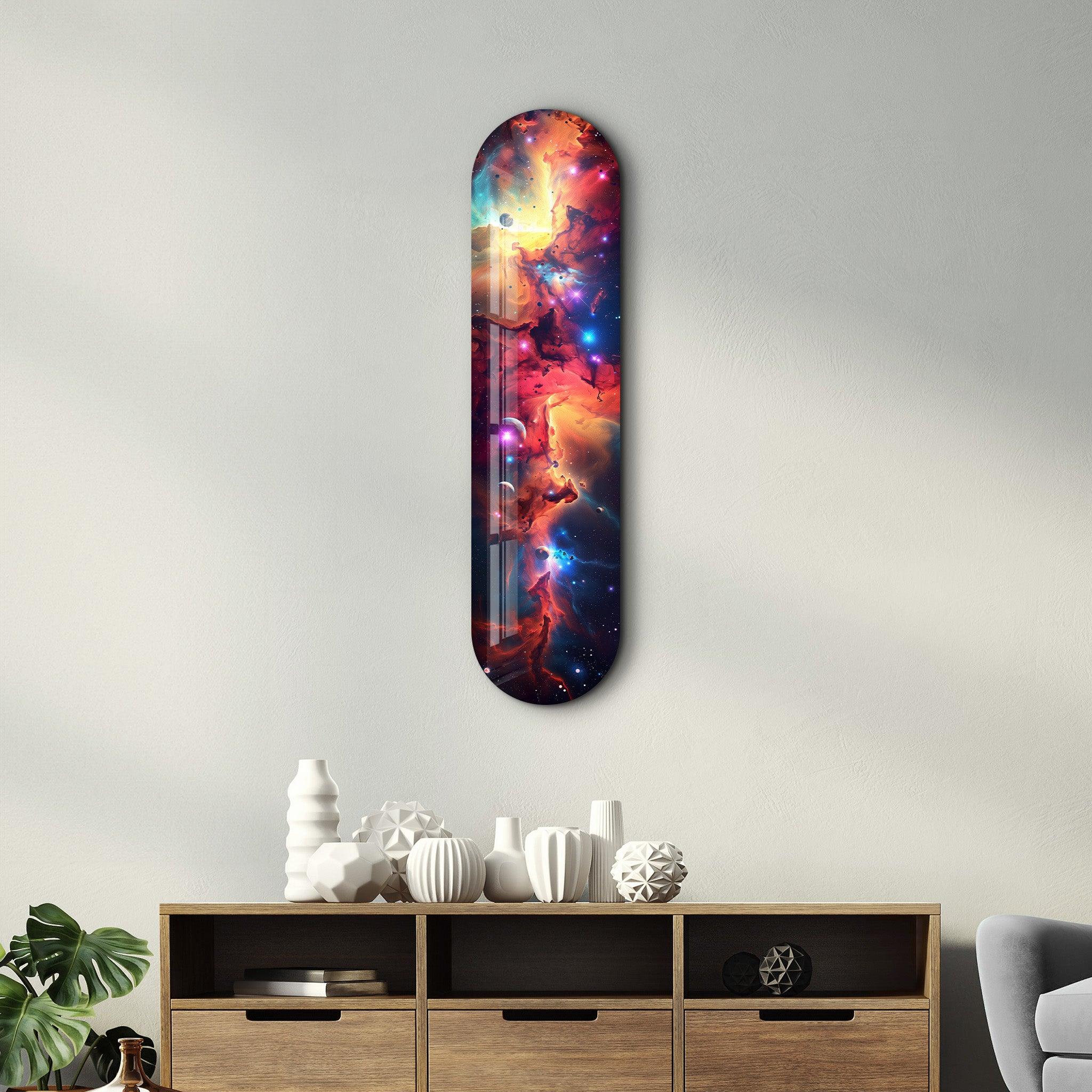 Colorful Space V3 | Glass Wall Art - Artdesigna