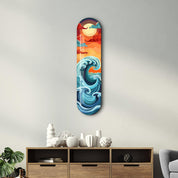 Ocean Waves V4 | Glass Wall Art - Artdesigna