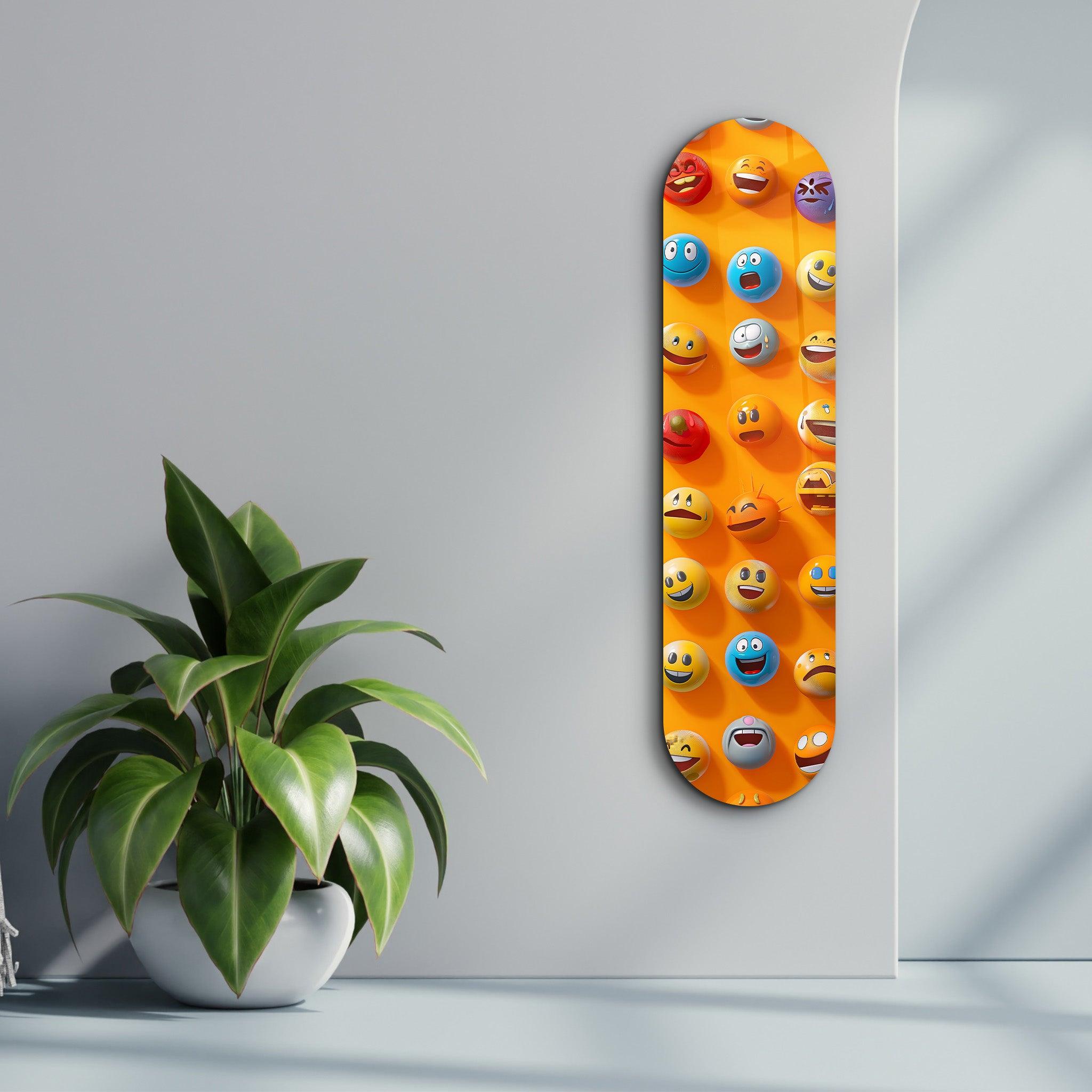 Lots of Smileys 2 | Glass Wall Art - Artdesigna