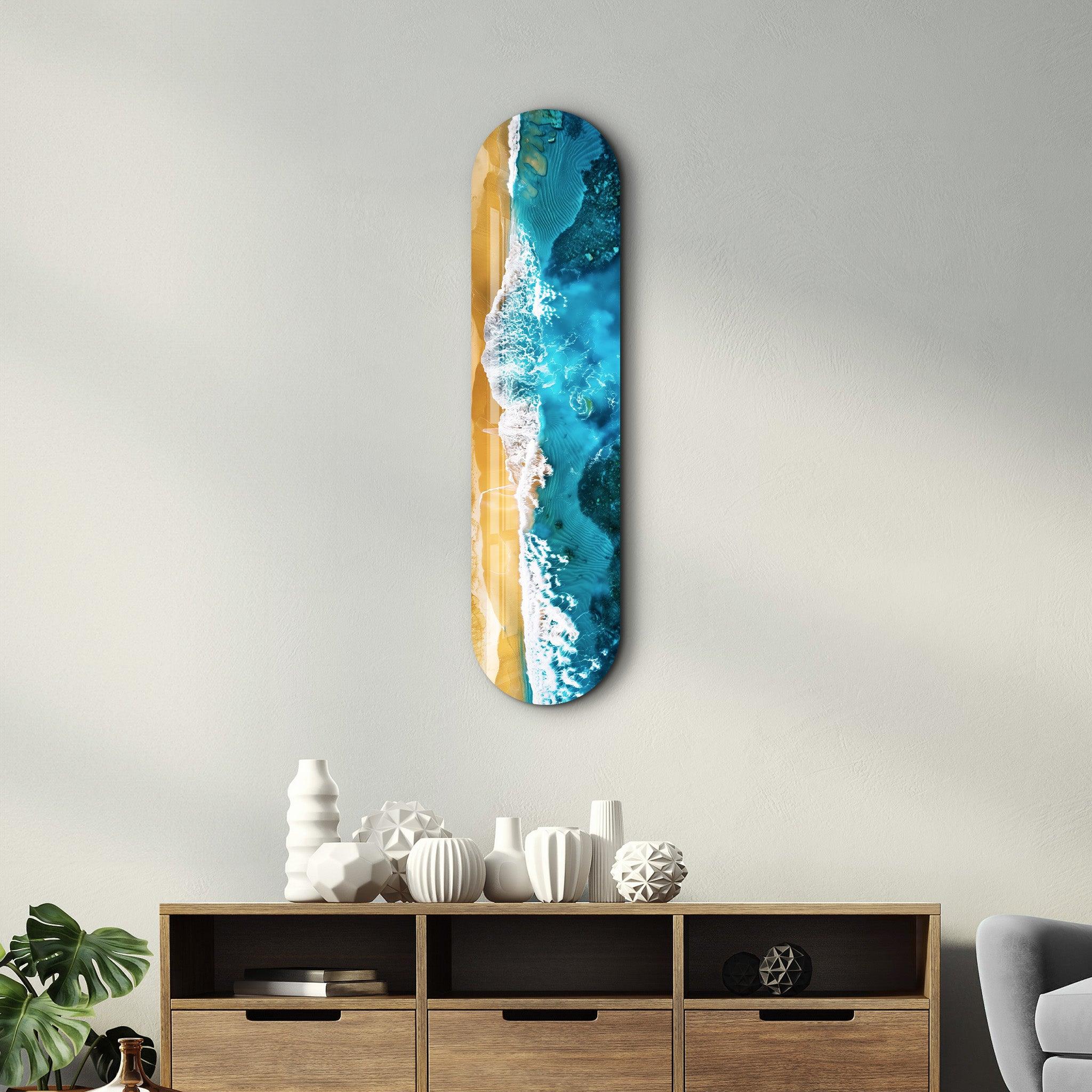 Beach | Glass Wall Art - Artdesigna