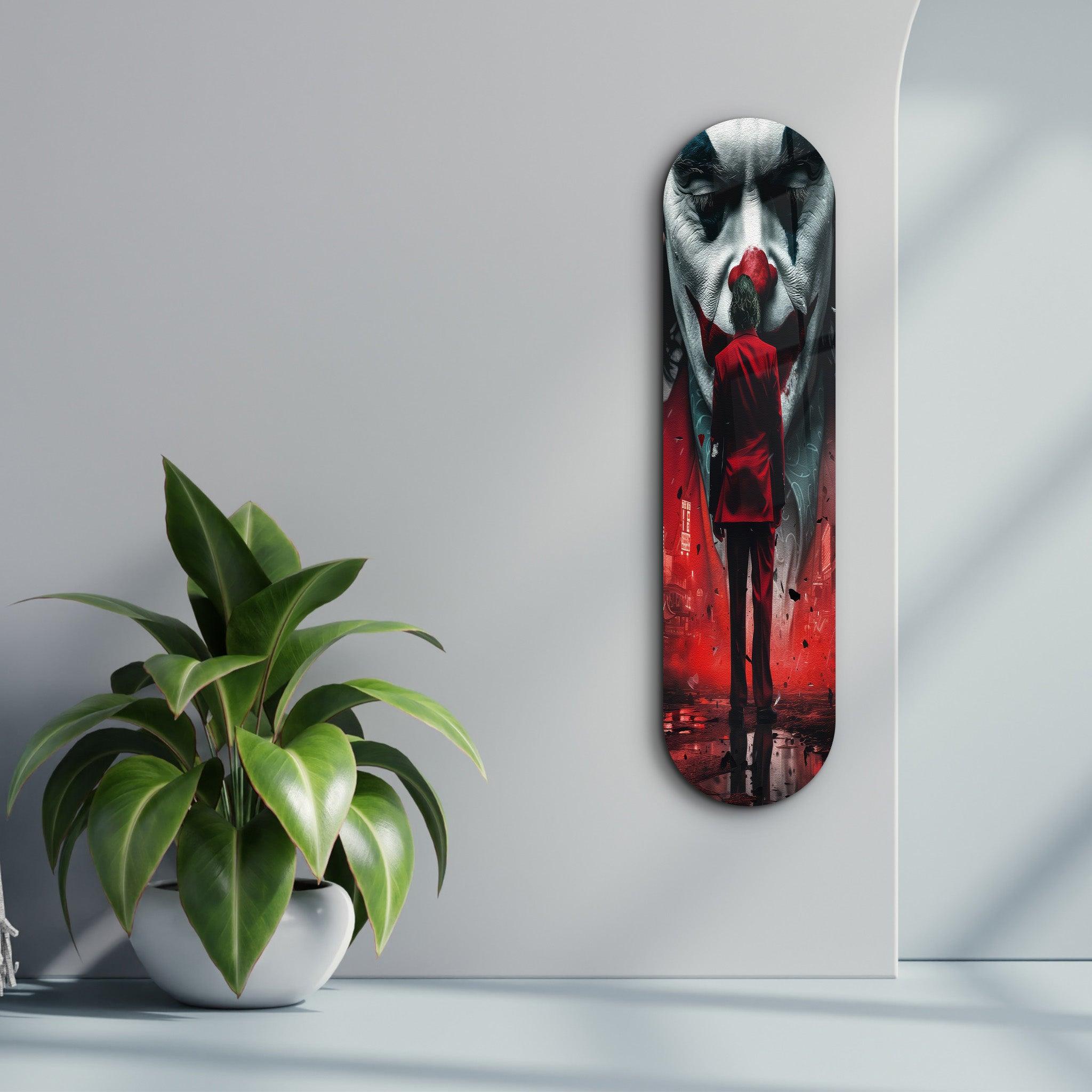 Joker in Red Suits Fan Art | Glass Wall Art - Artdesigna