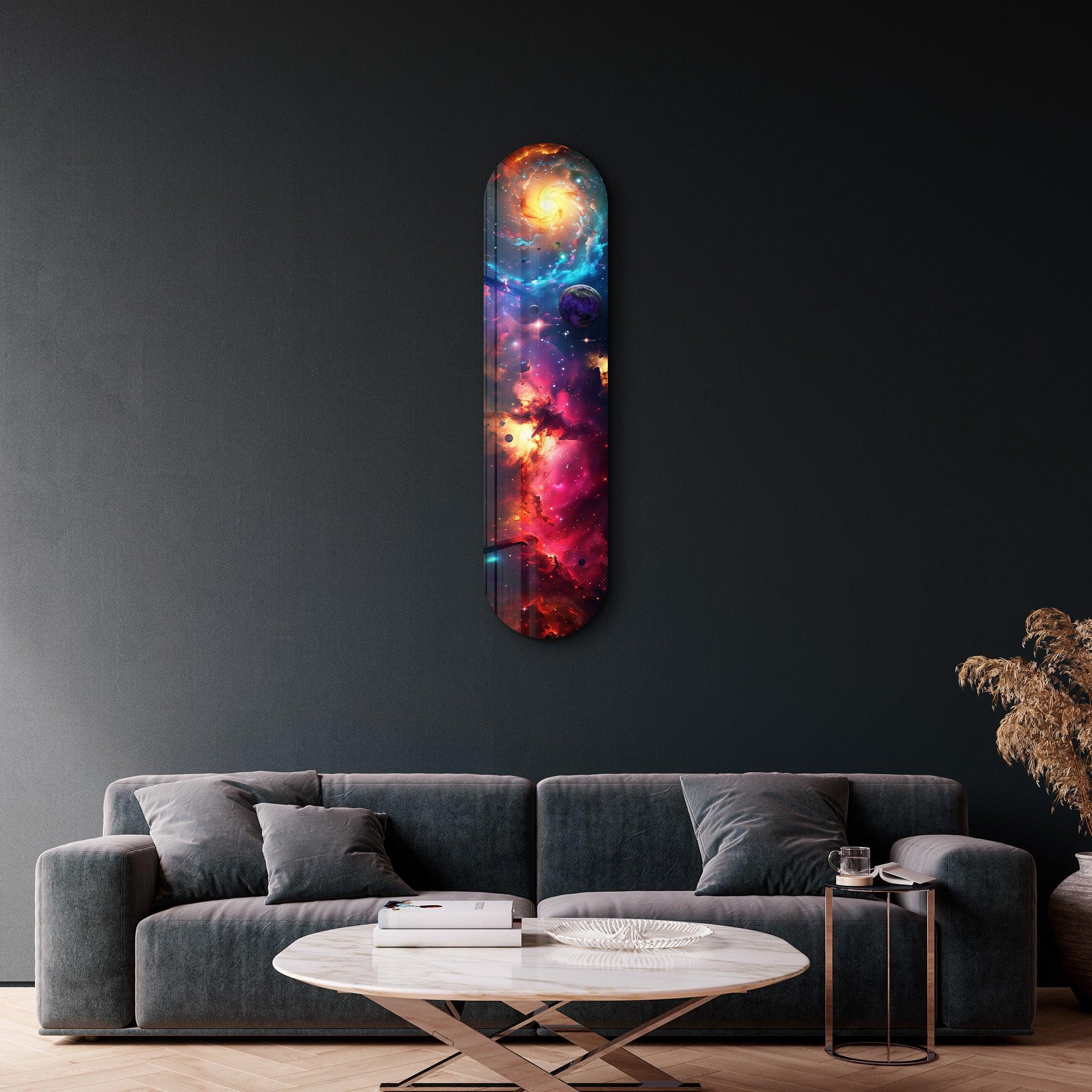 Colorful Space V4 | Glass Wall Art - Artdesigna