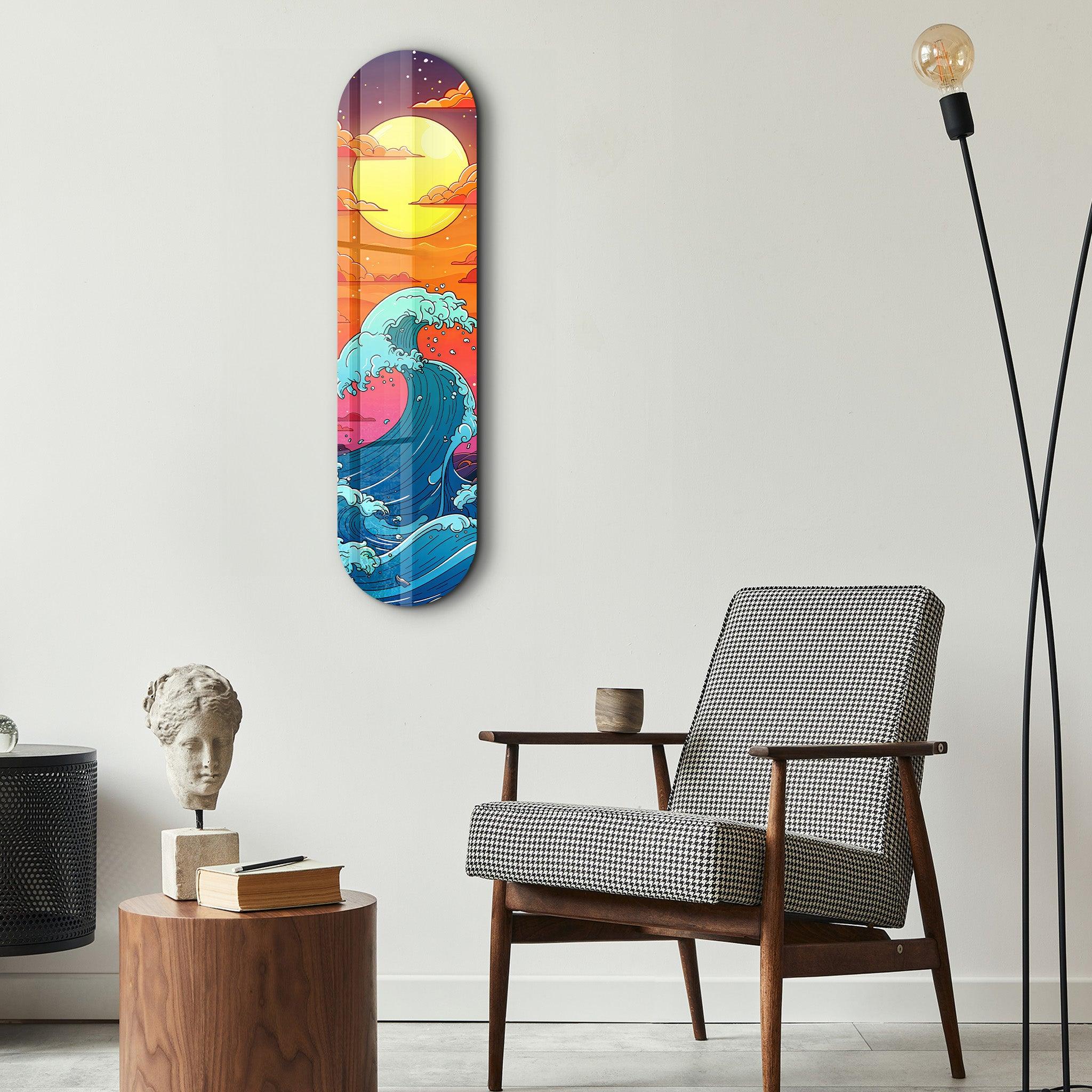 Ocean Waves V1 | Glass Wall Art - Artdesigna