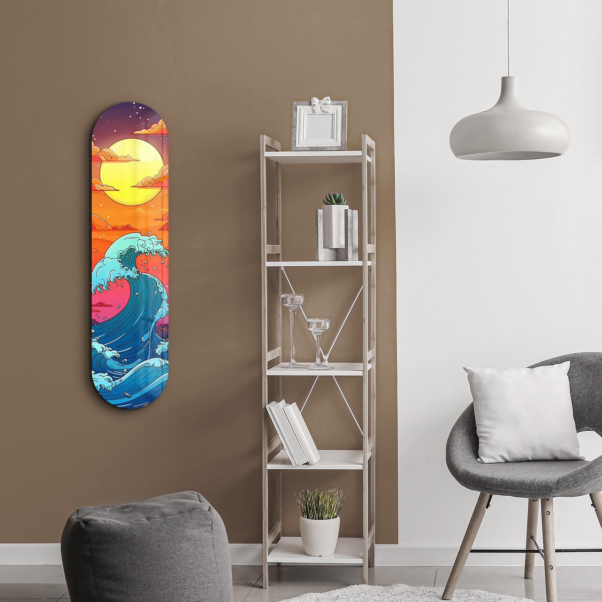 Ocean Waves V1 | Glass Wall Art - Artdesigna