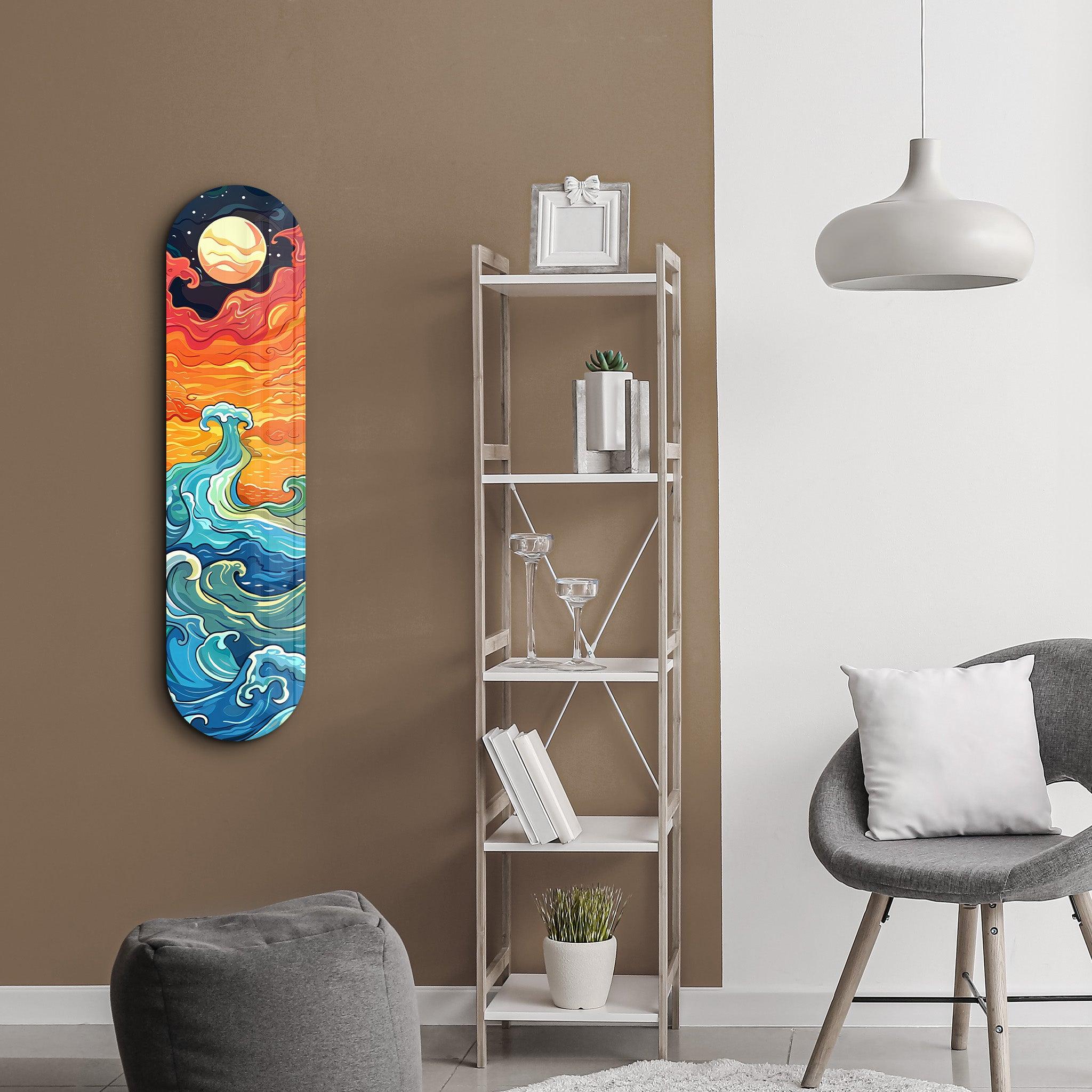 Ocean Waves V2 | Glass Wall Art - Artdesigna