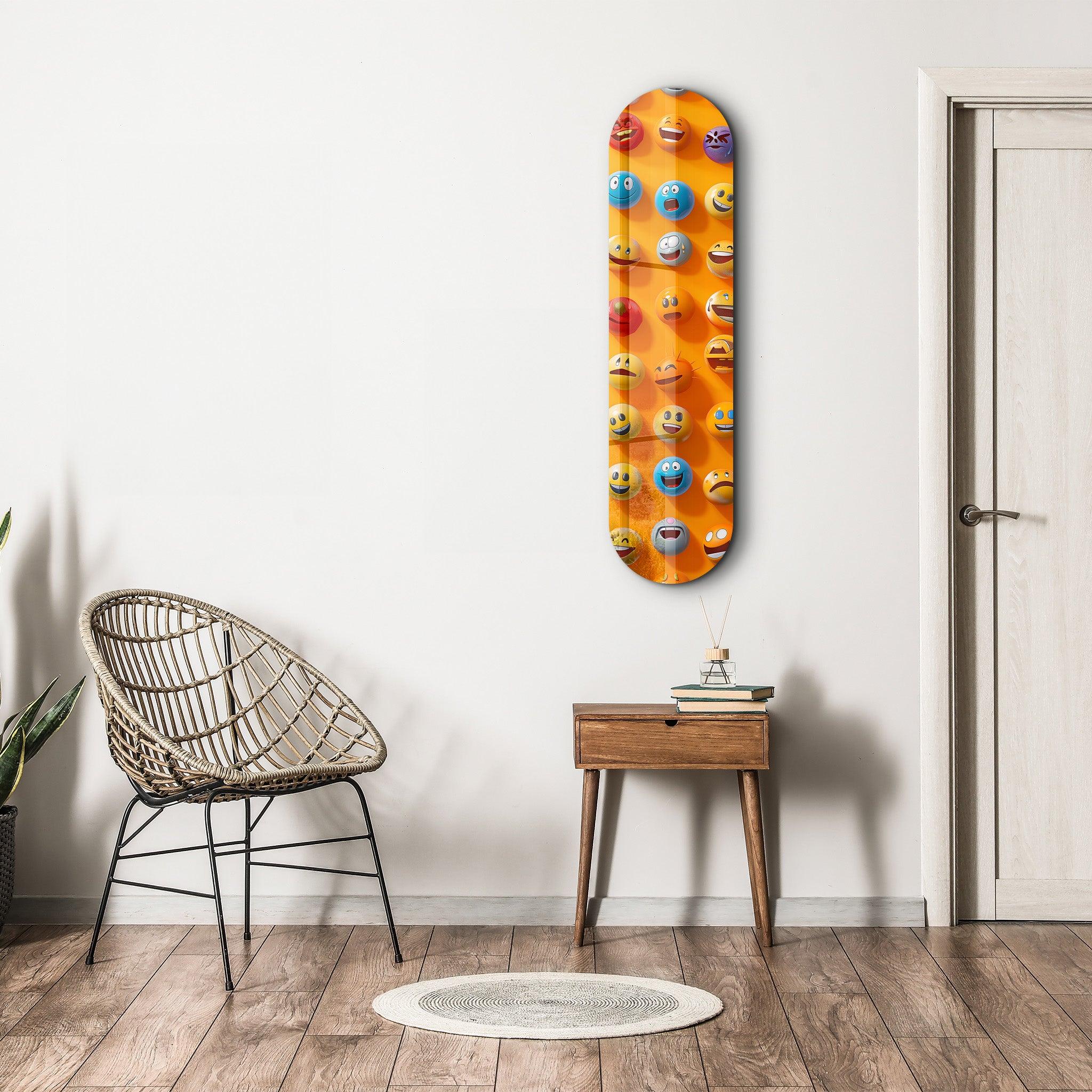 Lots of Smileys 2 | Glass Wall Art - Artdesigna