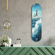 Sea Gull and Ocean | Glass Wall Art - Artdesigna