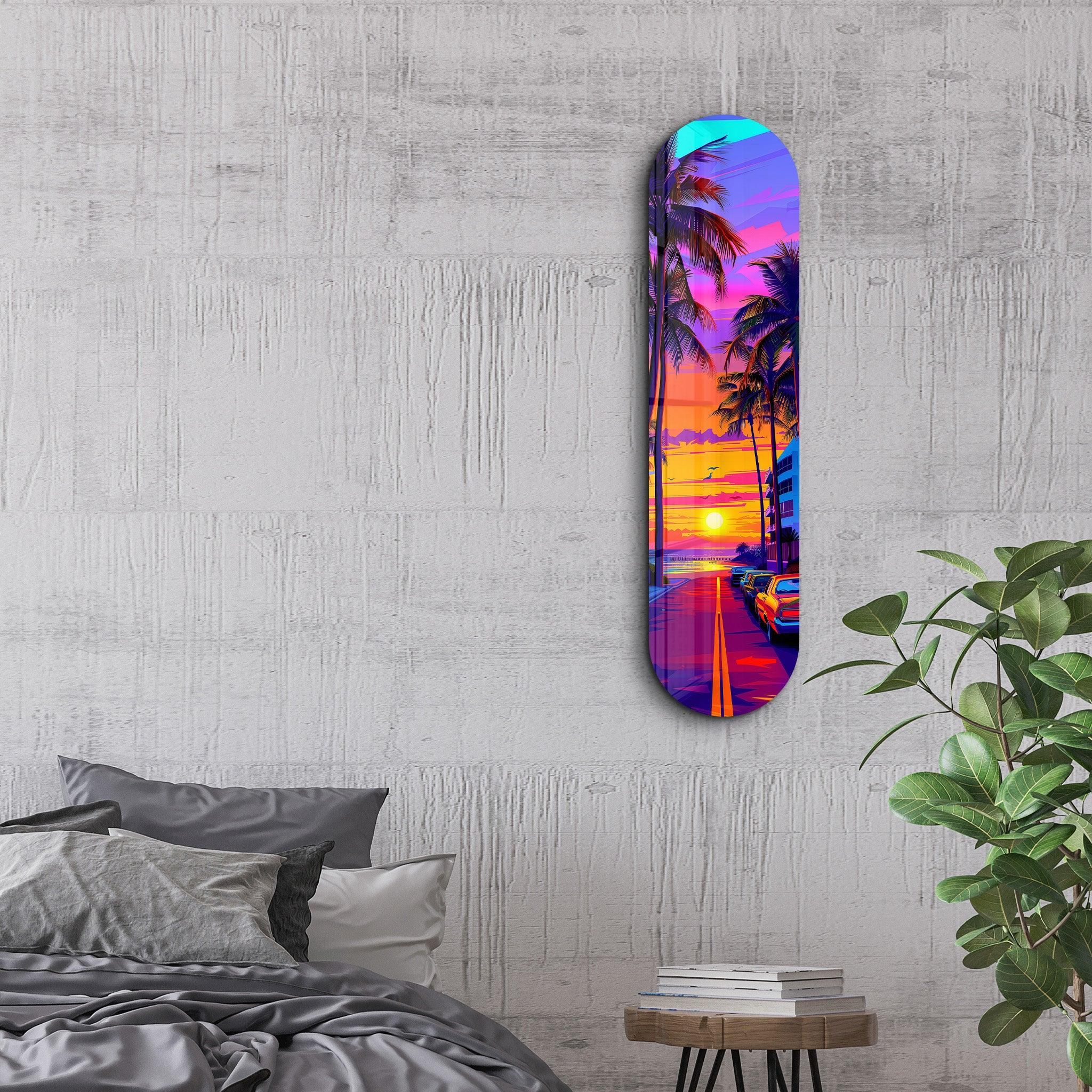 Miami 1 | Glass Wall Art - Artdesigna