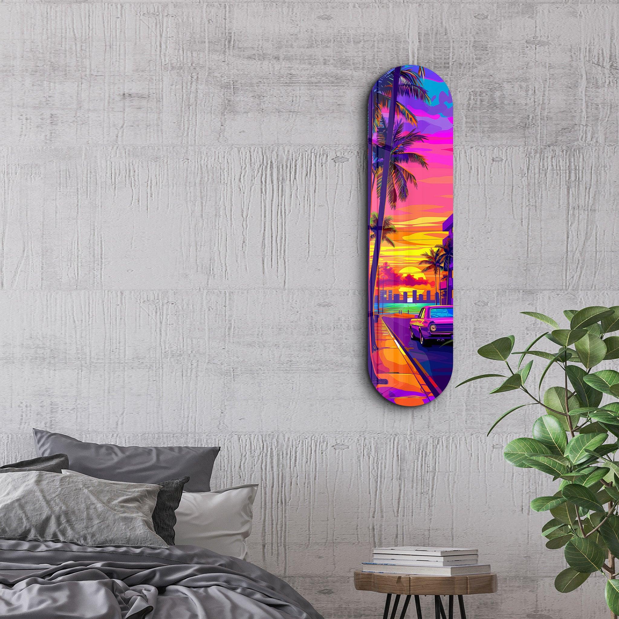 Miami 2 | Glass Wall Art - Artdesigna