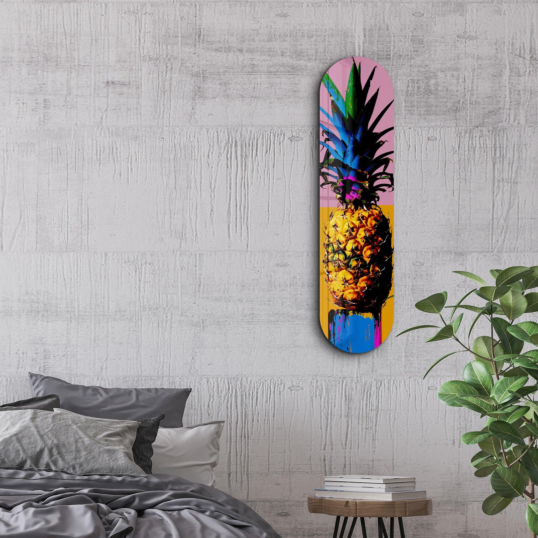 Ananas | Glass Wall Art - Artdesigna