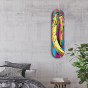 Bananas with Paint | Glass Wall Art - Artdesigna