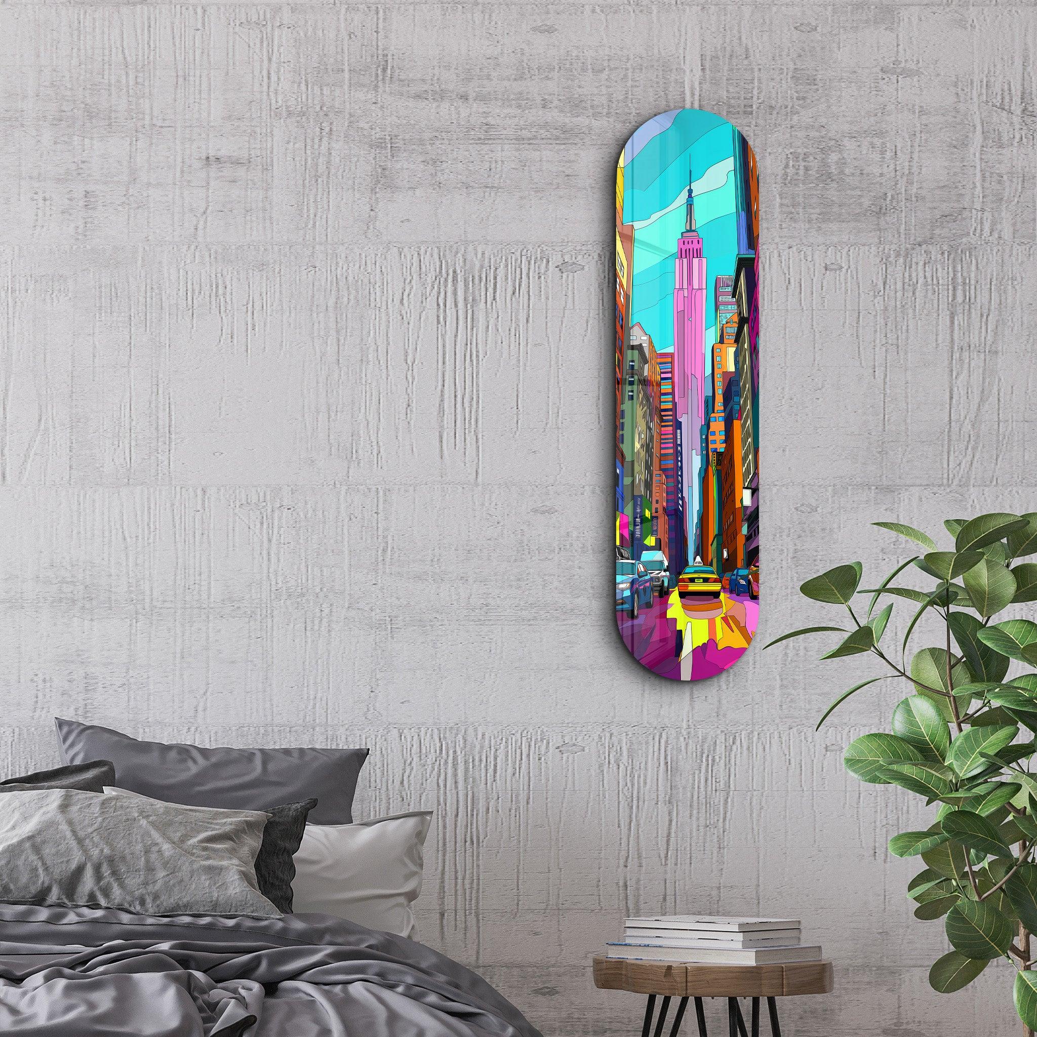 New York | Glass Wall Art - Artdesigna