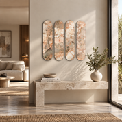 Rose Terrazzo Quad | Glass Wall Art