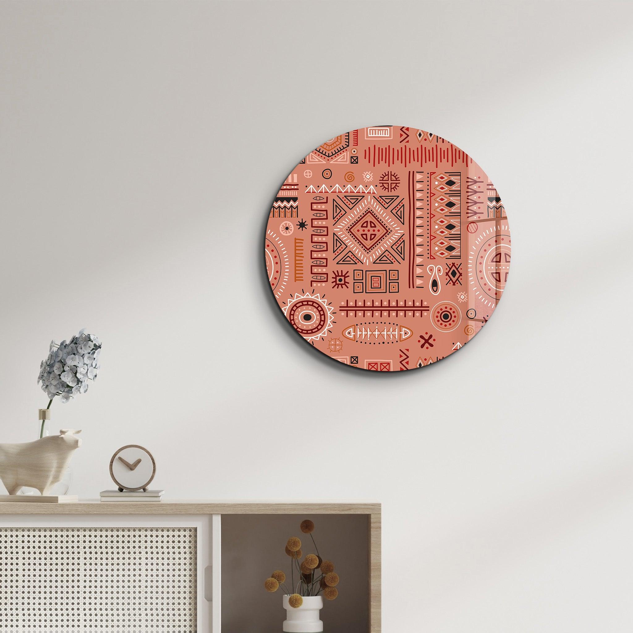 ・"Scandinavian TerraCota"・Rounded Glass Wall Art - ArtDesigna Glass Printing Wall Art