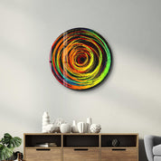 ・"Color Swirl"・Rounded Glass Wall Art - ArtDesigna Glass Printing Wall Art