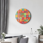 ・"Mosaica 2"・Rounded Glass Wall Art - ArtDesigna Glass Printing Wall Art