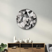 ・"Honeycomb"・Rounded Glass Wall Art - ArtDesigna Glass Printing Wall Art