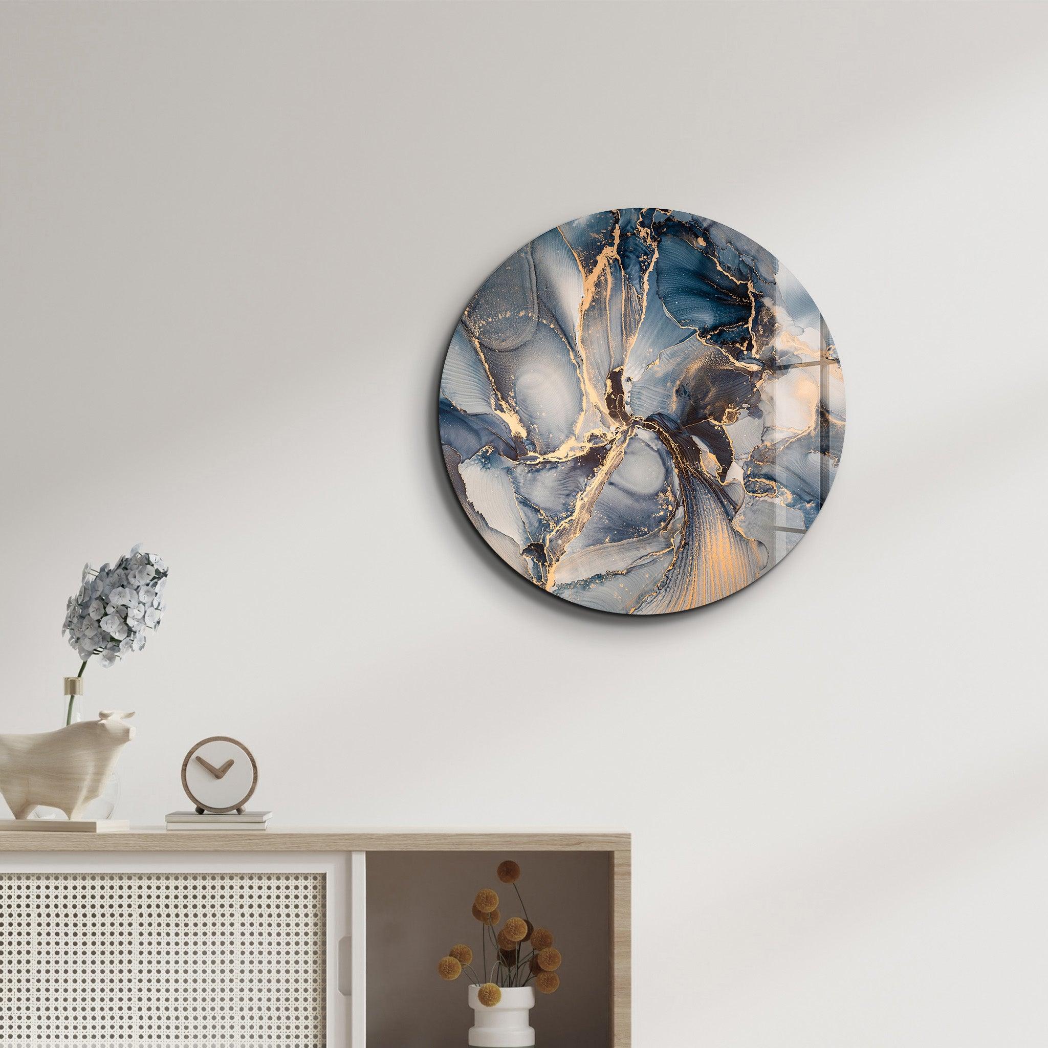 ・"Marble Pattern 2"・Rounded Glass Wall Art - ArtDesigna Glass Printing Wall Art