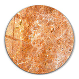 ・"Marble Stone - Orange"・Rounded Glass Wall Art