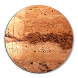 ・"Travertine Stone - Sun"・Rounded Glass Wall Art