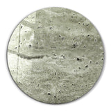 Travertine Moon Cement Green | Rounded Glass Wall Art