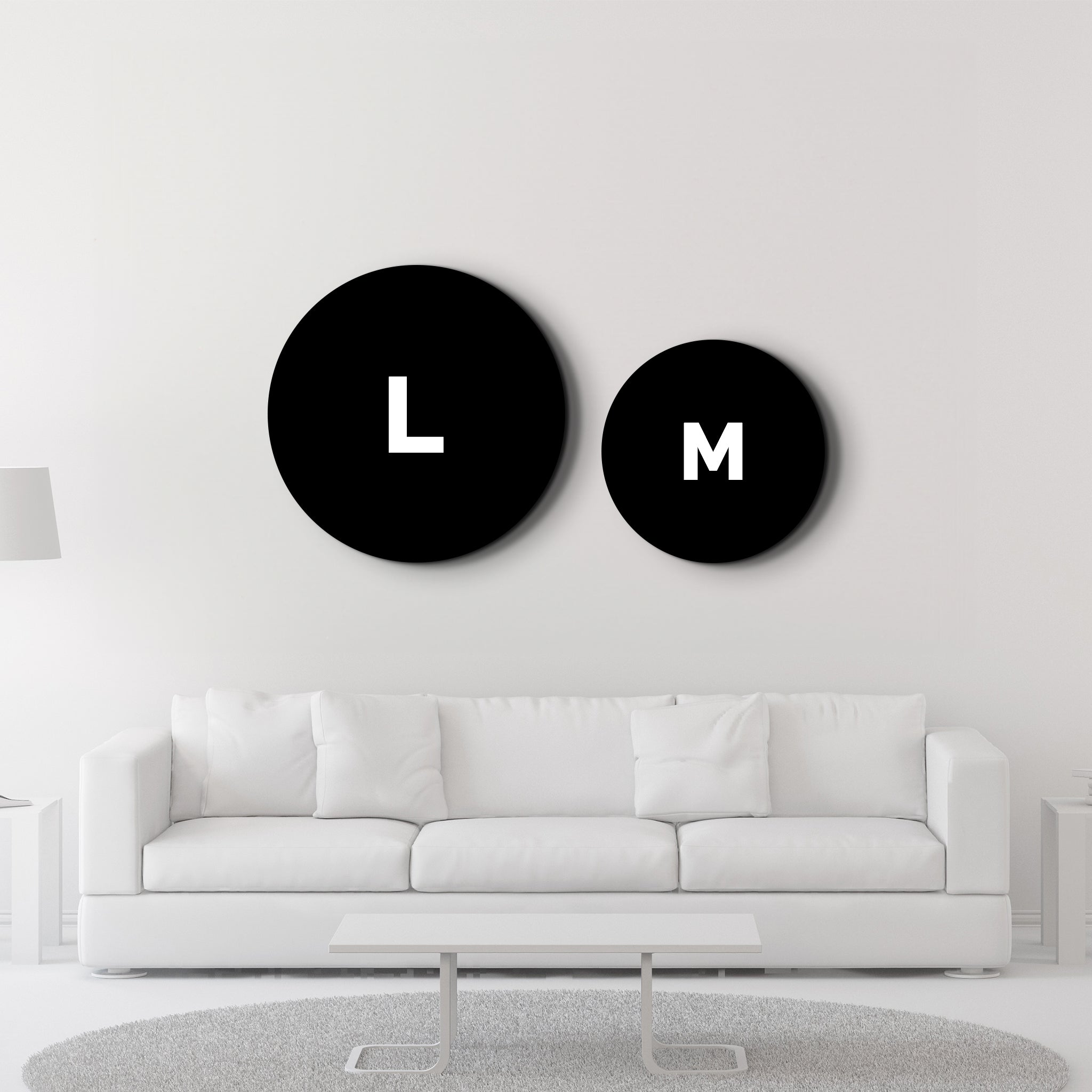 ・"Black Lips"・Rounded Glass Wall Art - ArtDesigna Glass Printing Wall Art