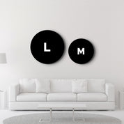 ・"Scandinavian Black"・Rounded Glass Wall Art - ArtDesigna Glass Printing Wall Art