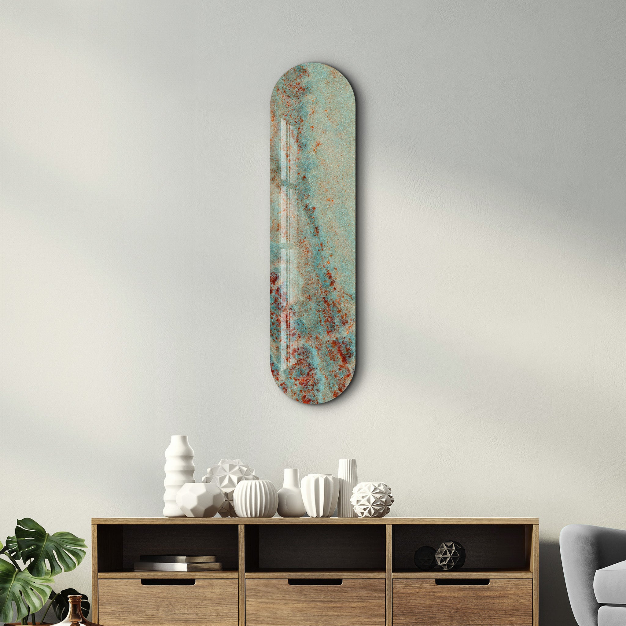 Verdigris 4 | Glass Wall Art