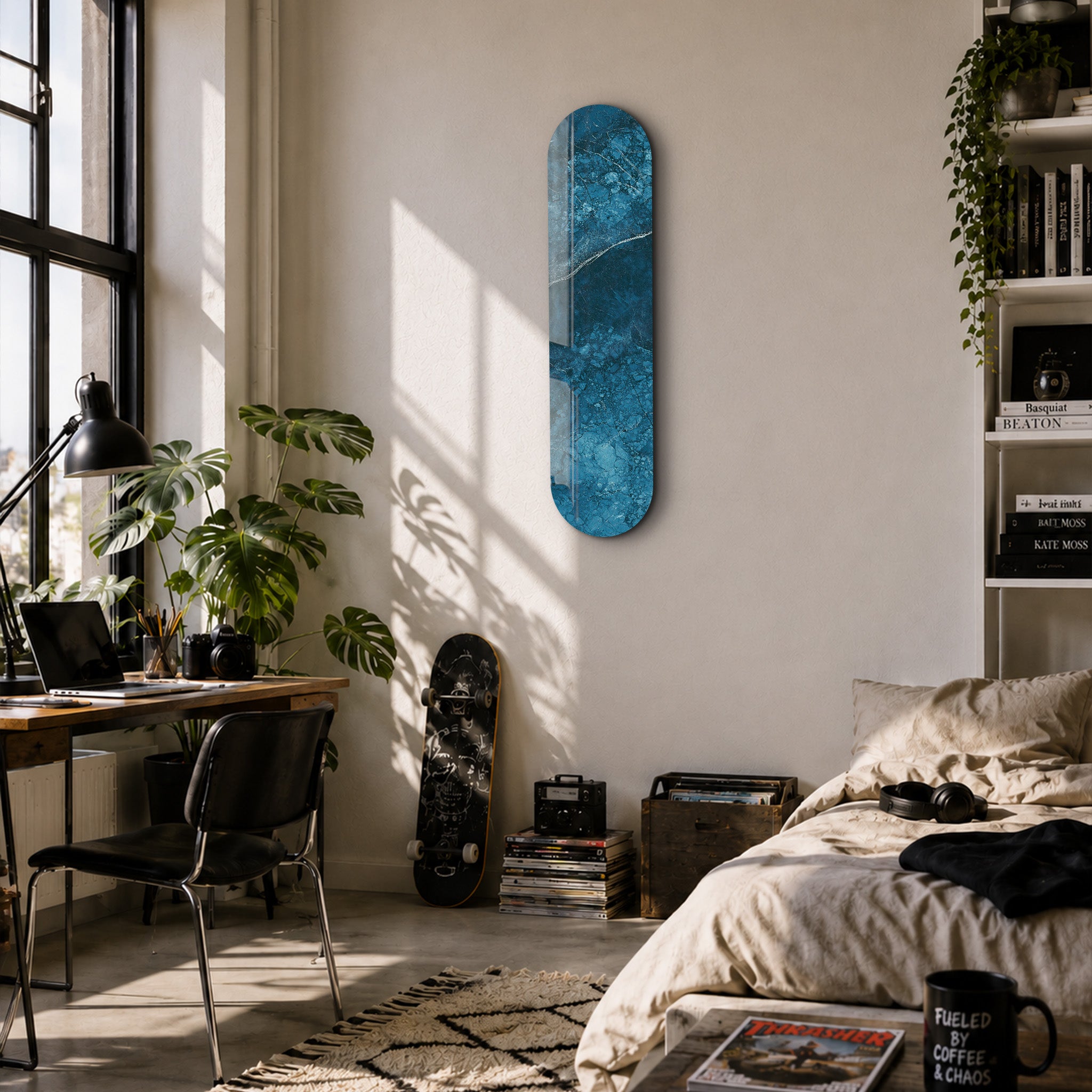 Azure Depths 4 | Glass Wall Art