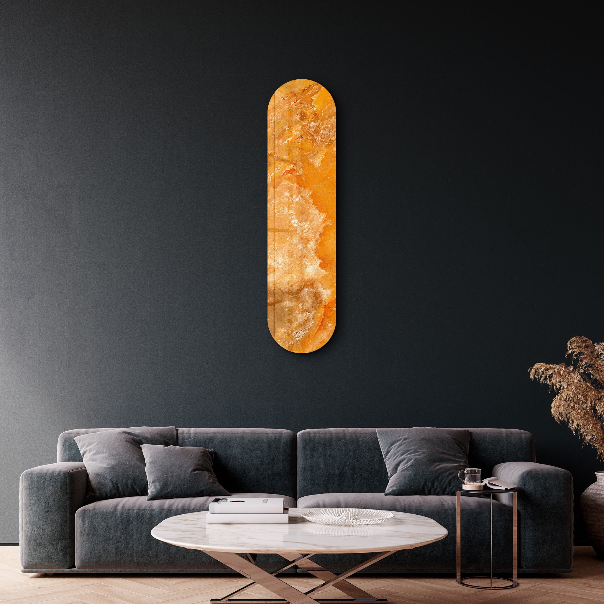 Amber Onyx 1 | Glass Wall Art