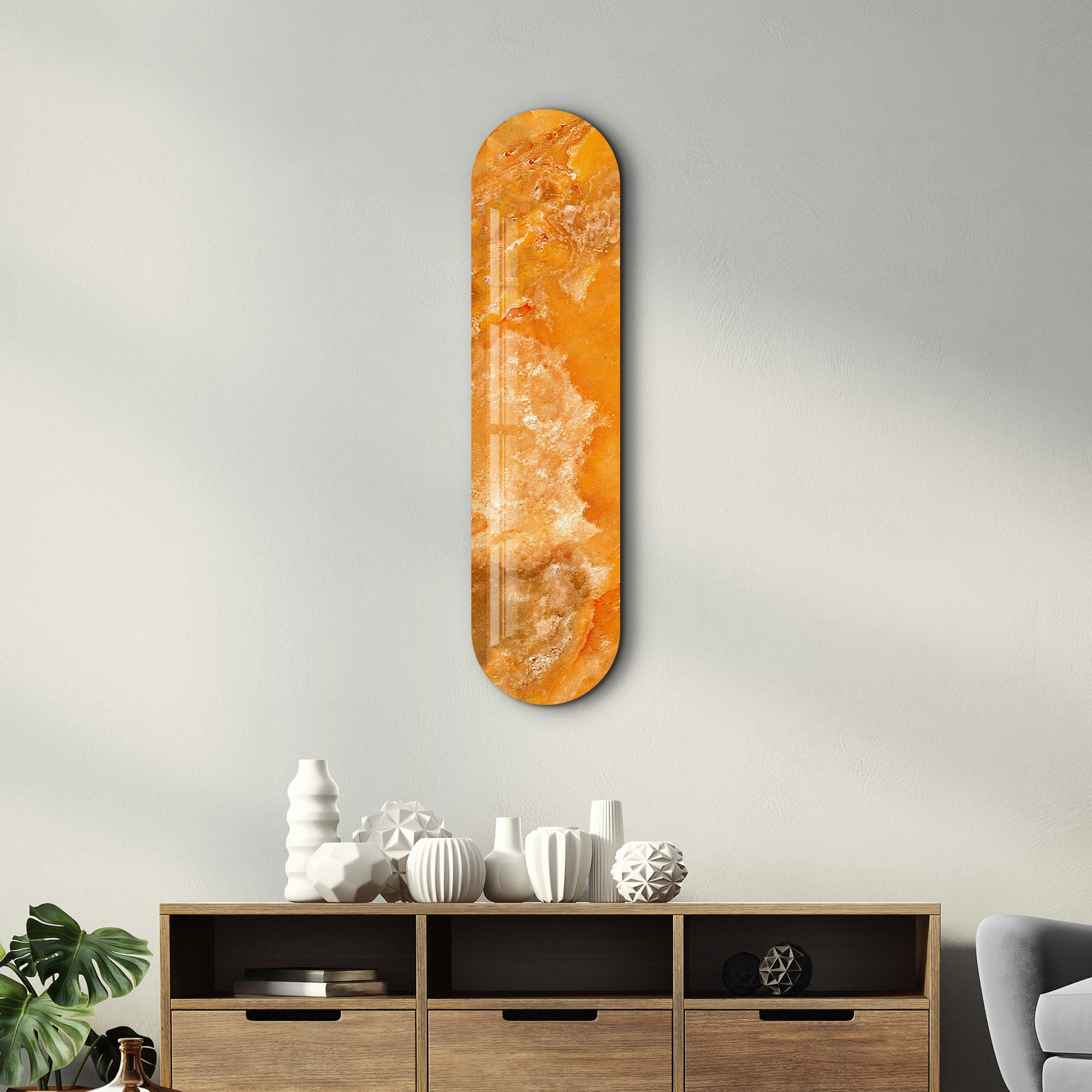Amber Onyx 1 | Glass Wall Art