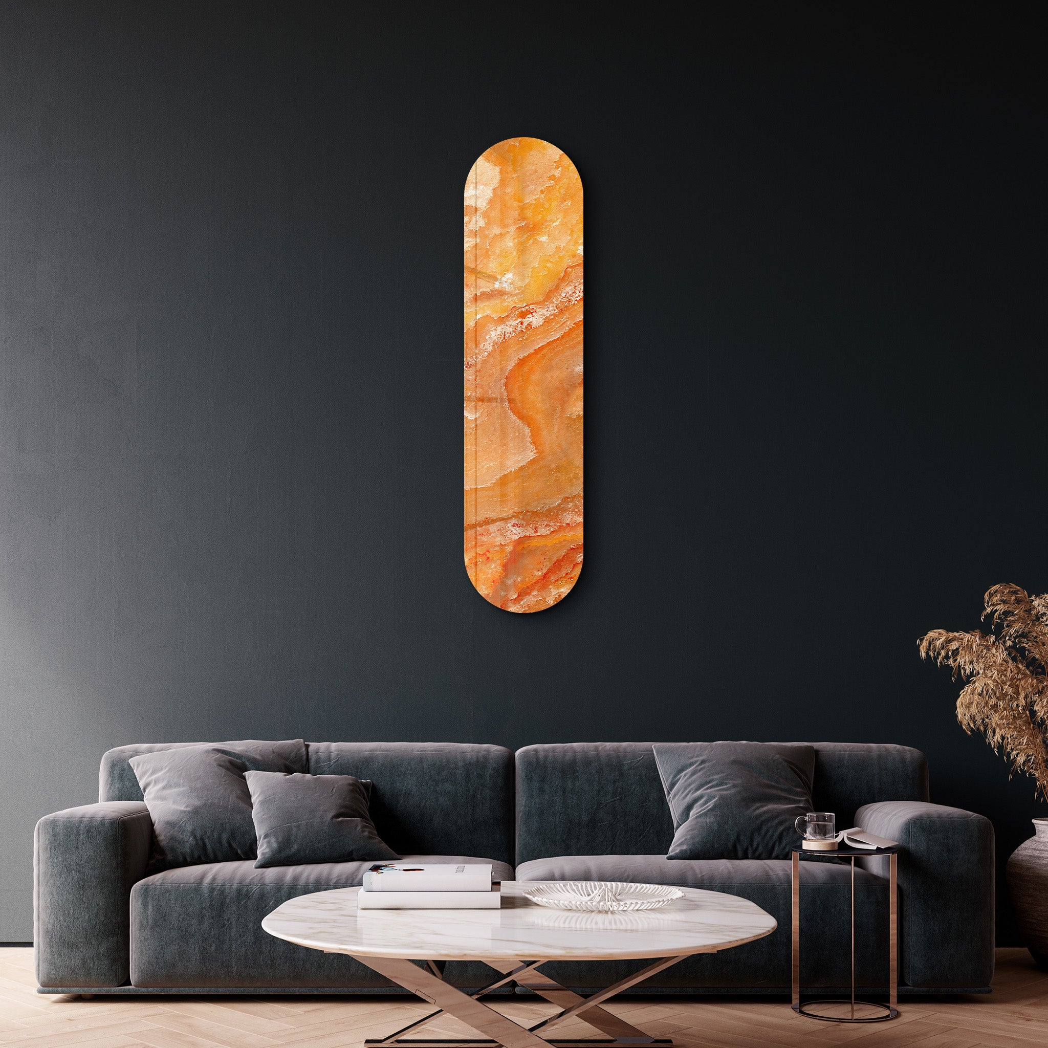 Amber Onyx 3 | Glass Wall Art